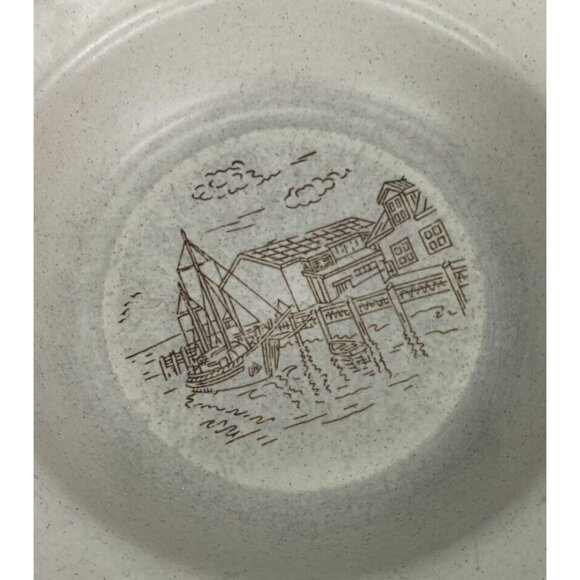 Collection Manoir CXY1 Cabin & Boat Hand Crafted Korea Ceramic Rim Bowls Set 2 - Picture 11 of 13